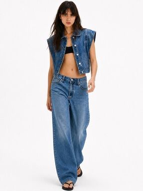 Levi's Baggy Dad Women's Jeans 27x32 "Own It Stone" Medium Blue Wash NWT